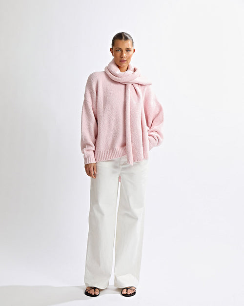 Elliot Knit Scarf Pink