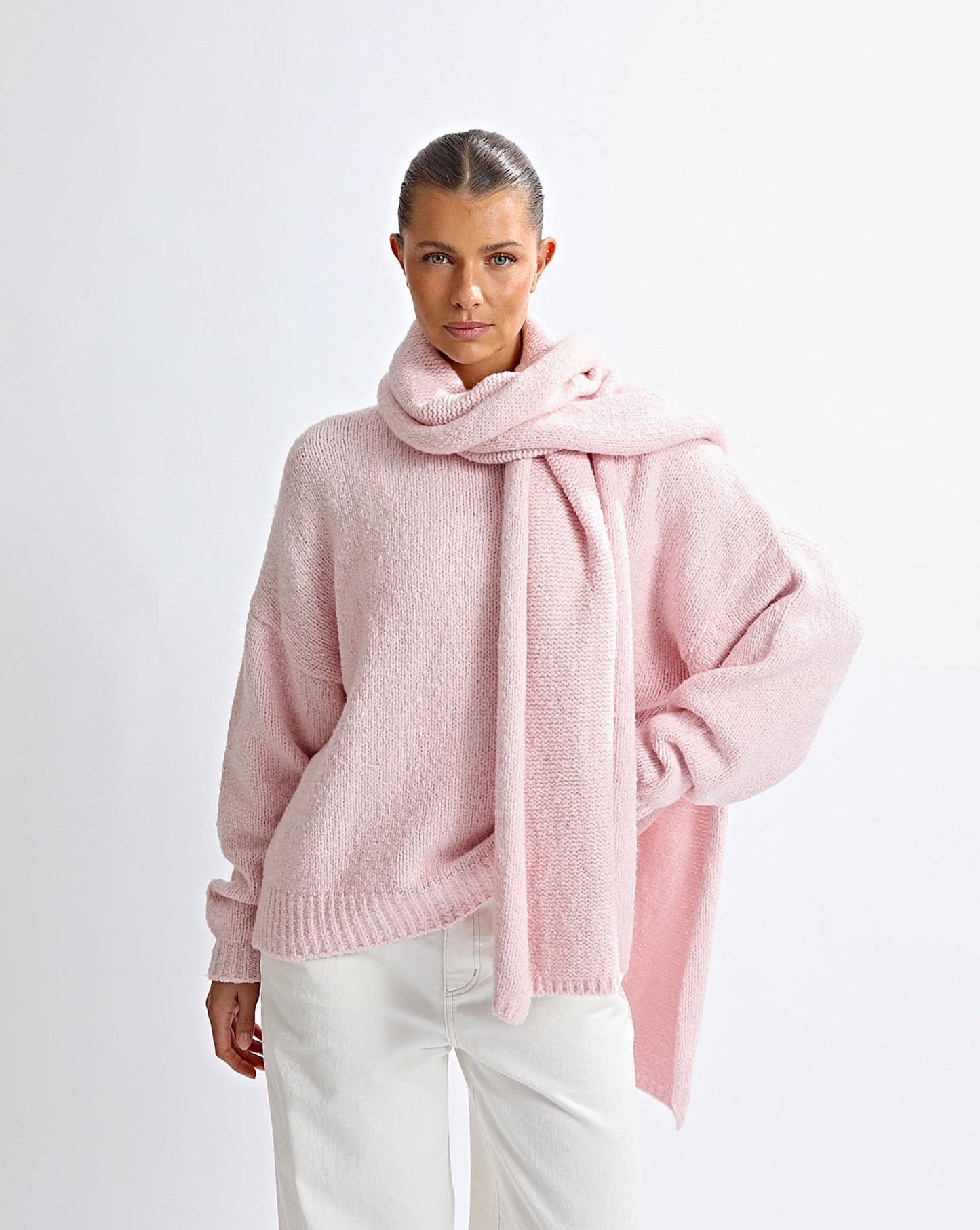 Elliot Knit Scarf Pink
