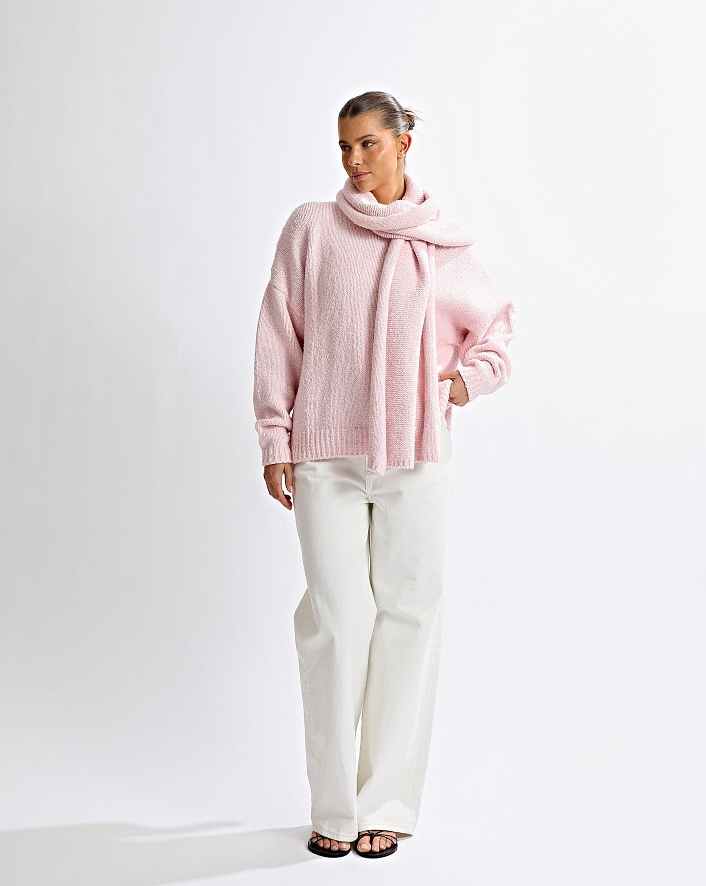 Elliot Knit Scarf Pink