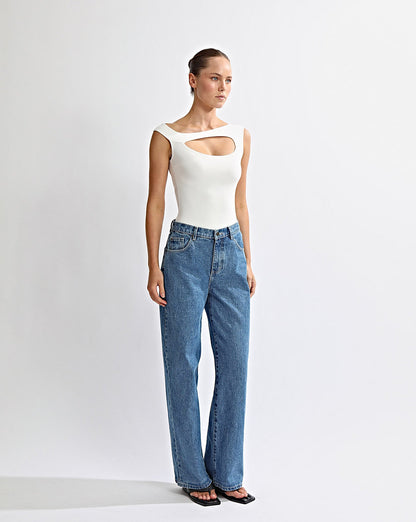 Amelia Asym Tank White