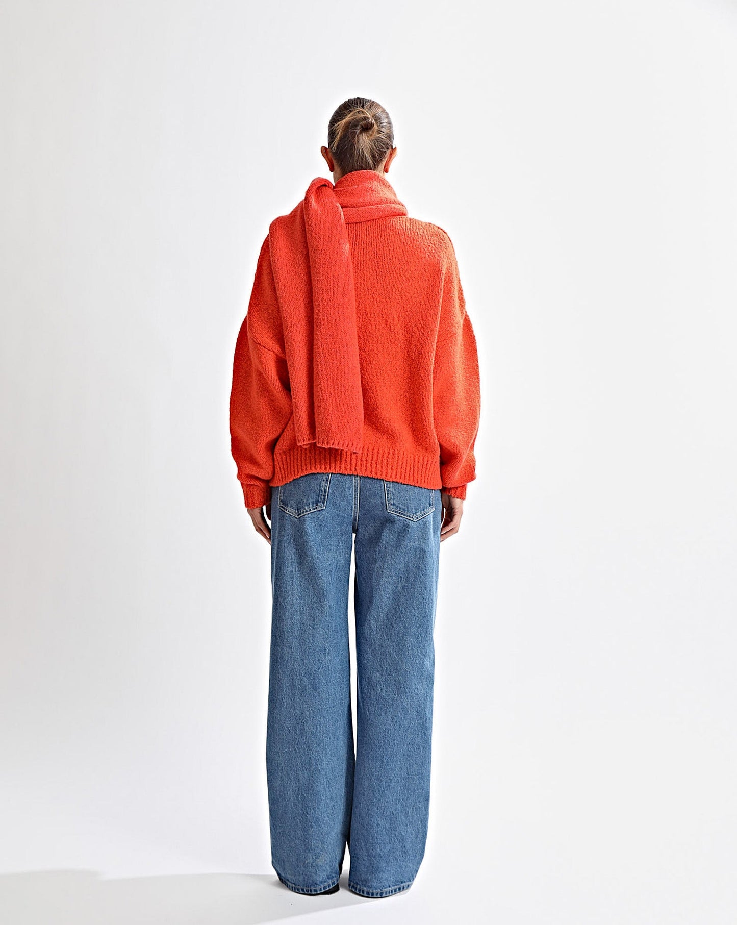 Elliot Knit Scarf Red Marl