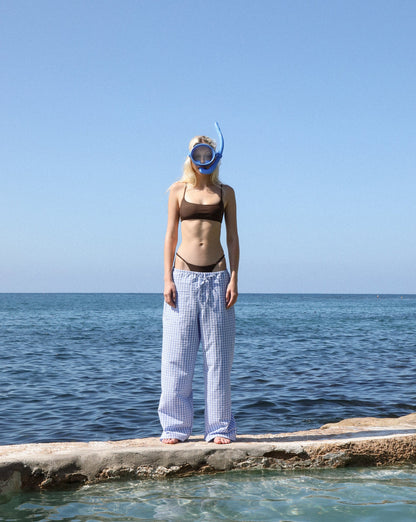 Lila Pants Blue Gingham Regular/Tall