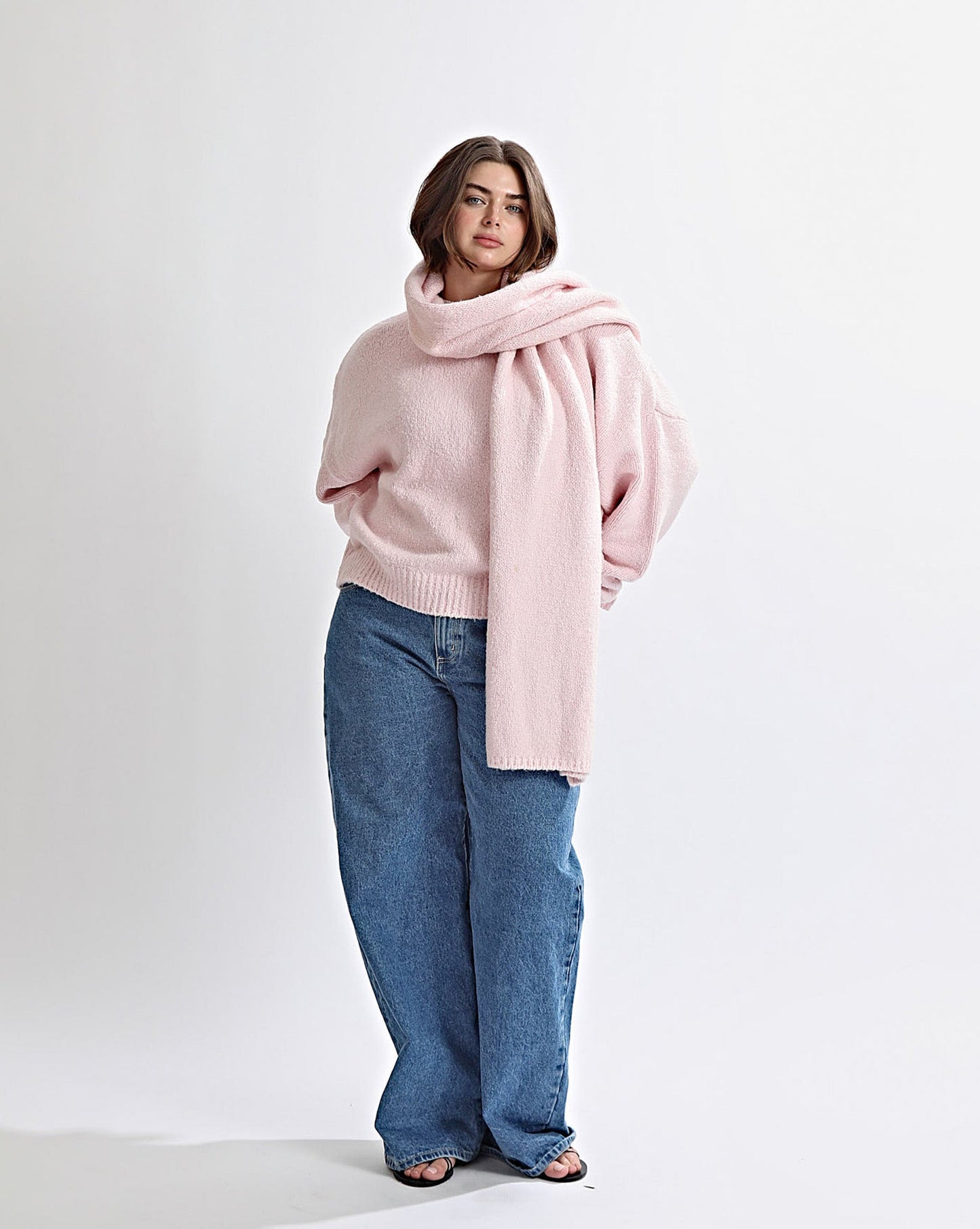 Elliot Knit Scarf Pink