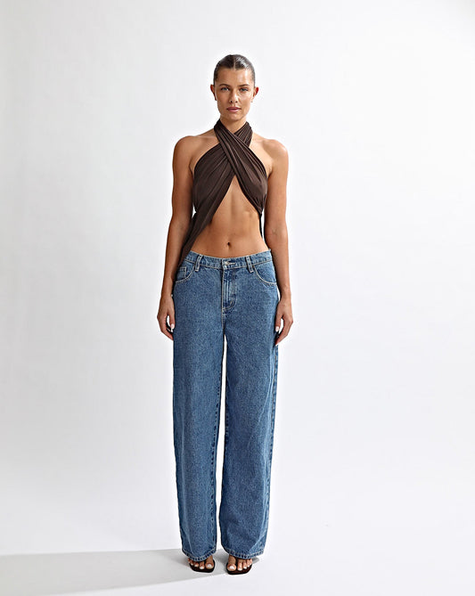 Pamela Wrap Top Chocolate
