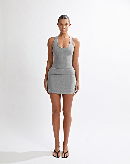 Amelia Mini Skirt Grey Marl