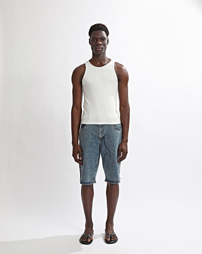 Elijah Rib Tank White