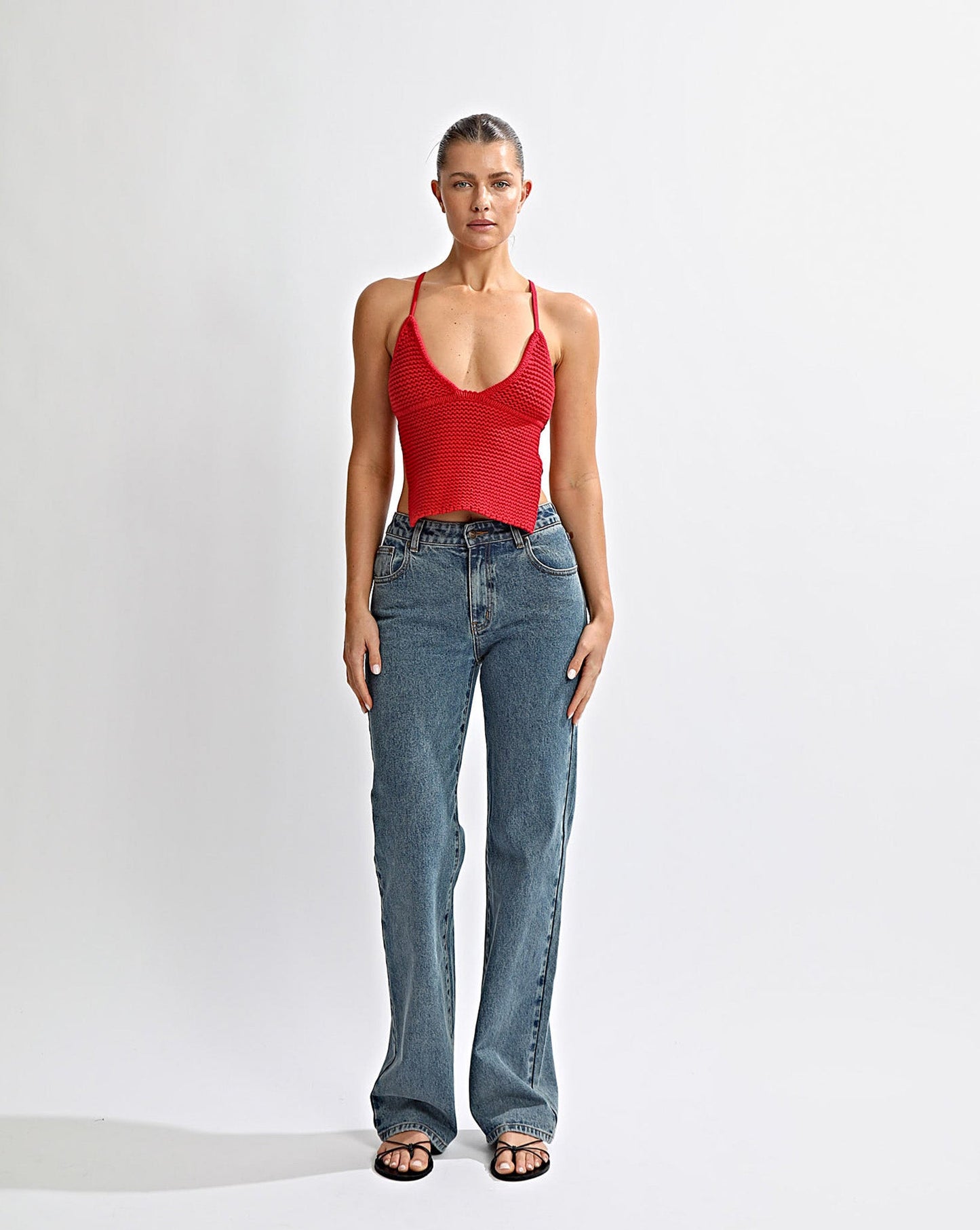 Uma Knit Top Red