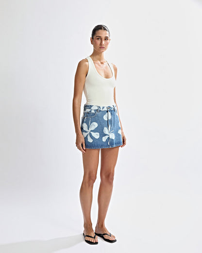 Noah Denim Mini Skirt Frangelica
