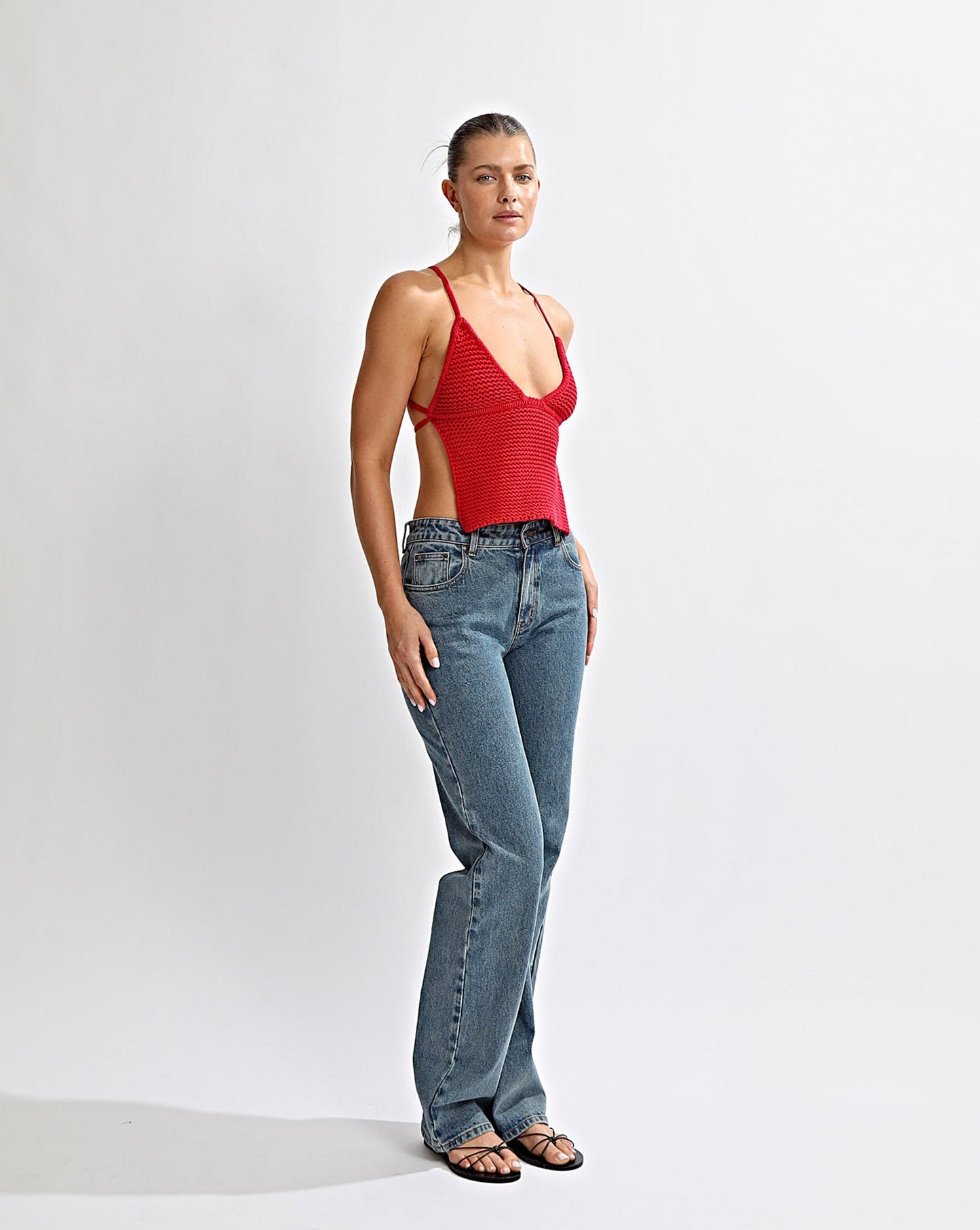 Uma Knit Top Red