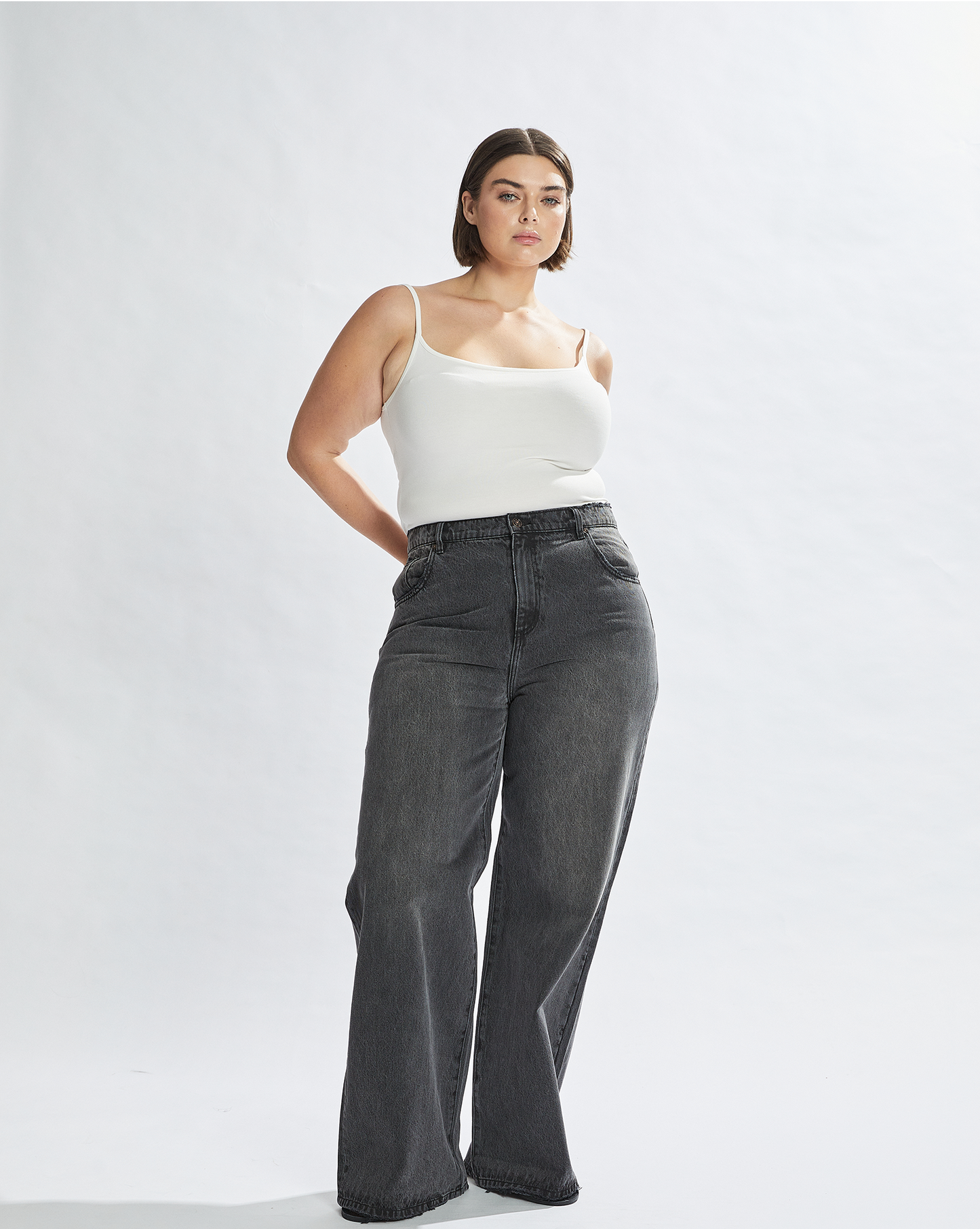 Harley High Rise Jeans Black Cropped
