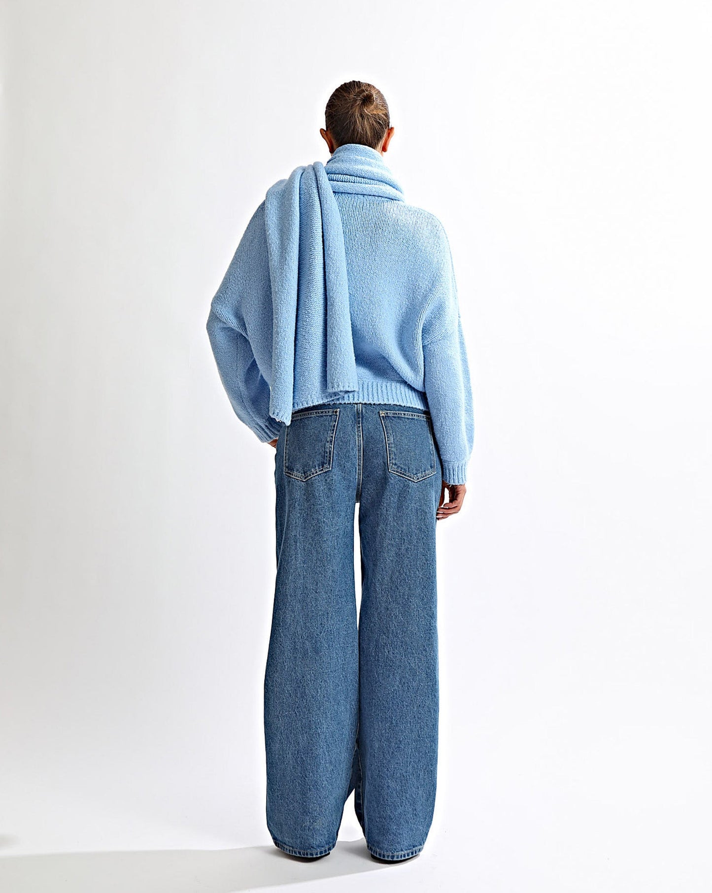 Elliot Knit Scarf Blue