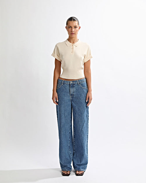 Blaire Knit Top Custard
