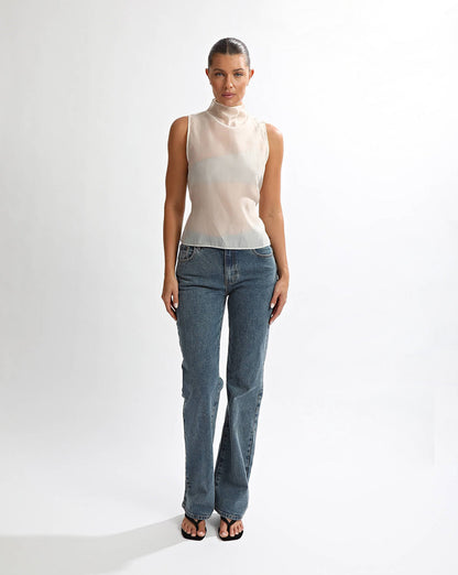 Tahlia Sheer Top Off White