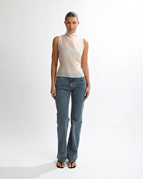 Tahlia Sheer Top Off White