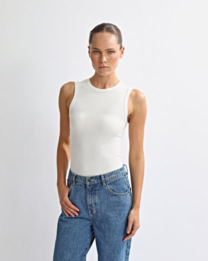 Kai Sleeveless Tee White