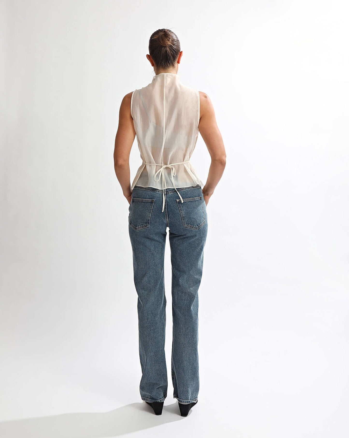 Tahlia Sheer Top Off White