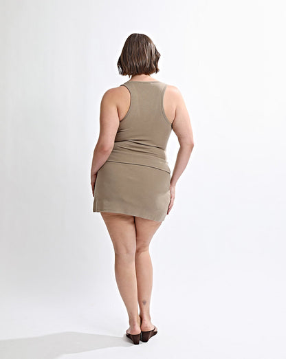 Amelia Mini Skirt Stone