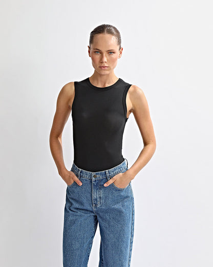 Kai Sleeveless Tee Black