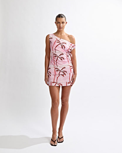 Lani Off Shoulder Top Pink Tonic
