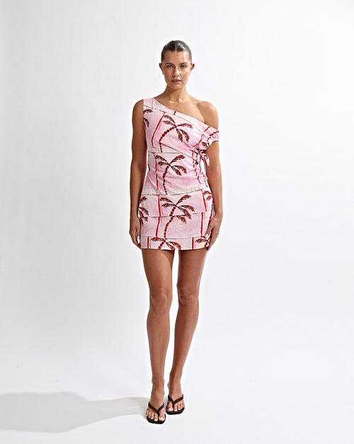 Lani Off Shoulder Top Pink Tonic