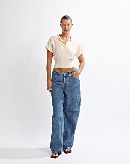 Blaire Knit Top Custard