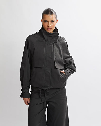 Harper Funnel Neck Jacket Steel