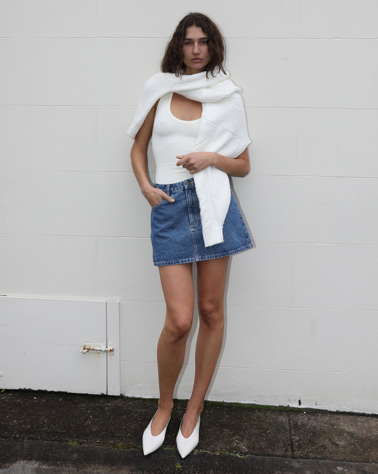 Noah Denim Mini Skirt Indigo