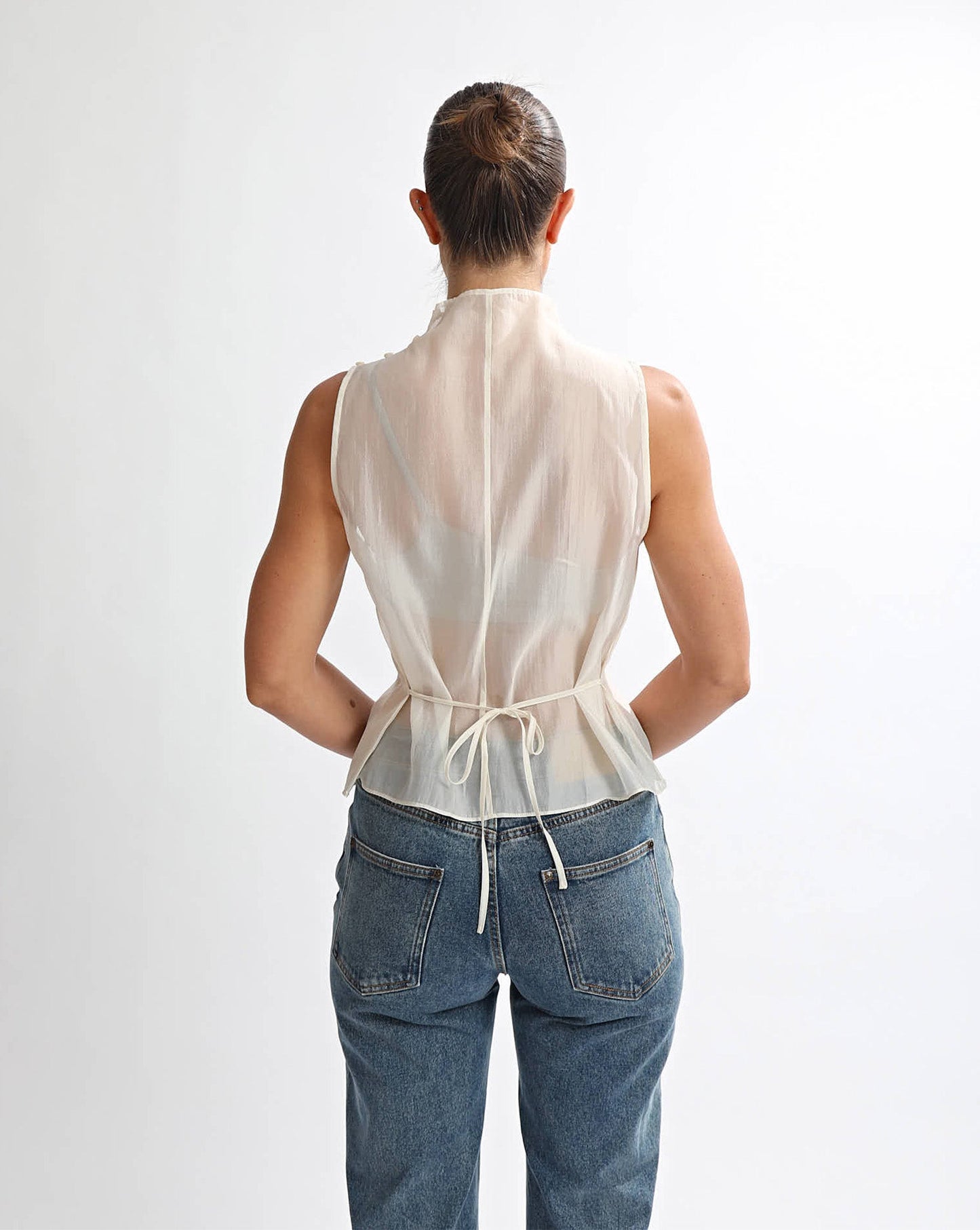 Tahlia Sheer Top Off White