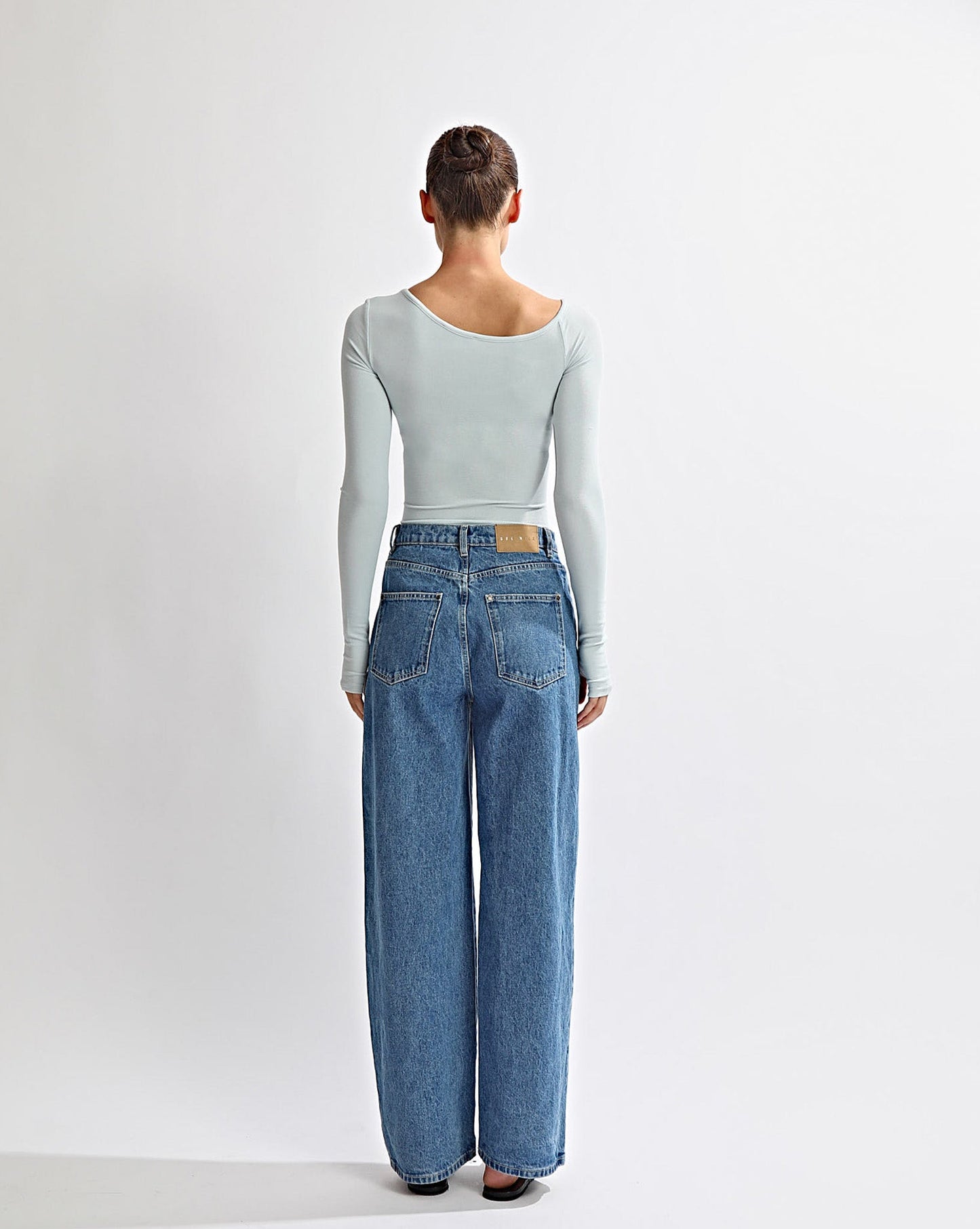 Amelia Asym Long Sleeve Top Ice