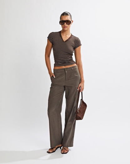 Peta Trousers Mocha Cropped