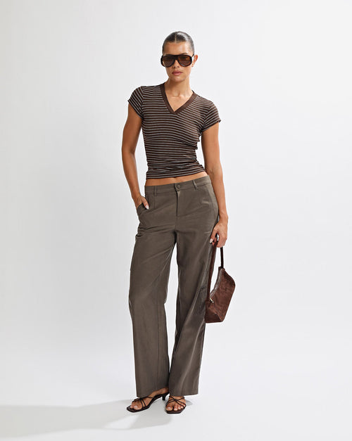 Peta Trousers Mocha Cropped