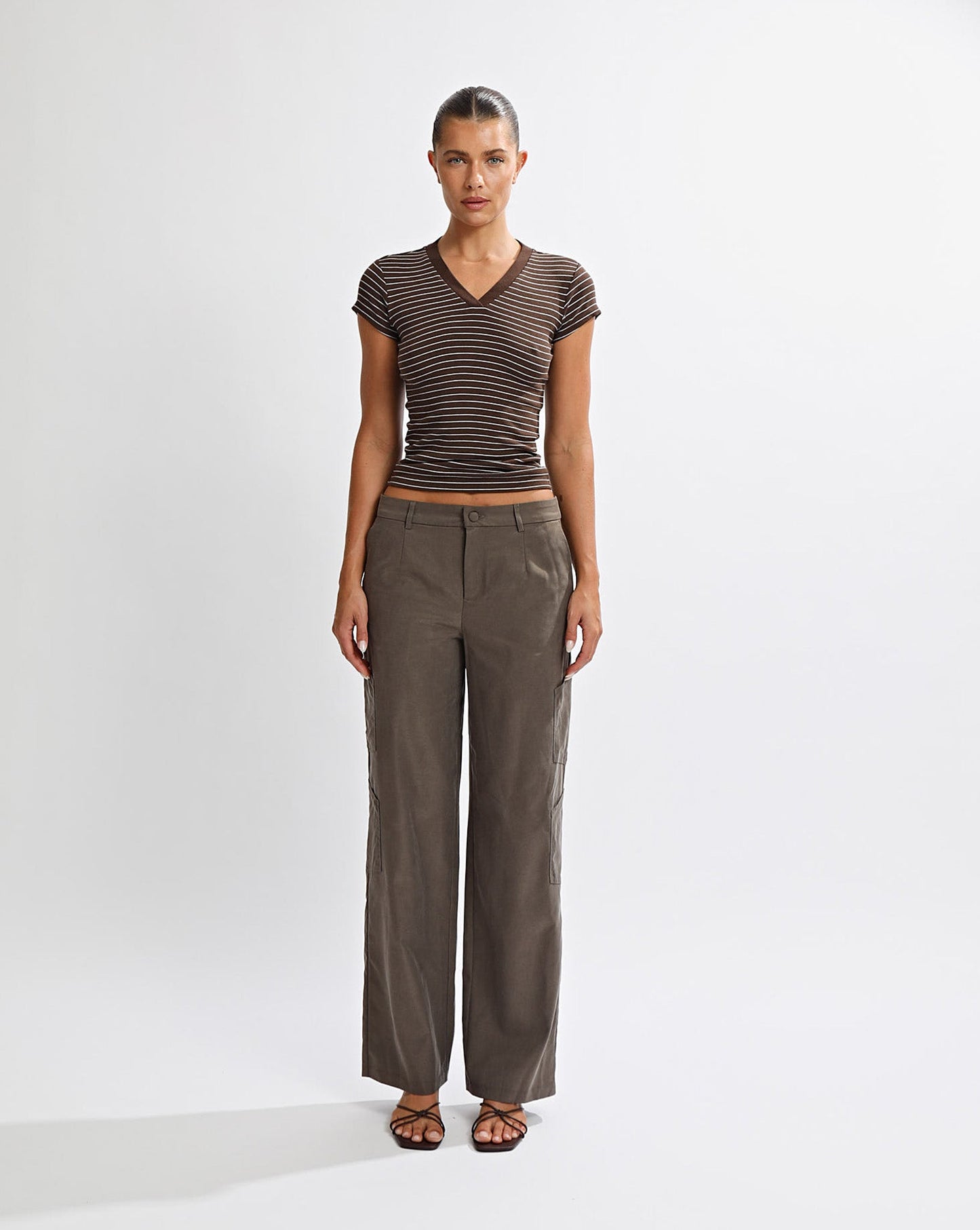 Peta Trousers Mocha Cropped