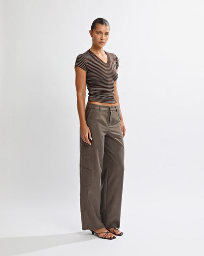 Peta Trousers Mocha Cropped