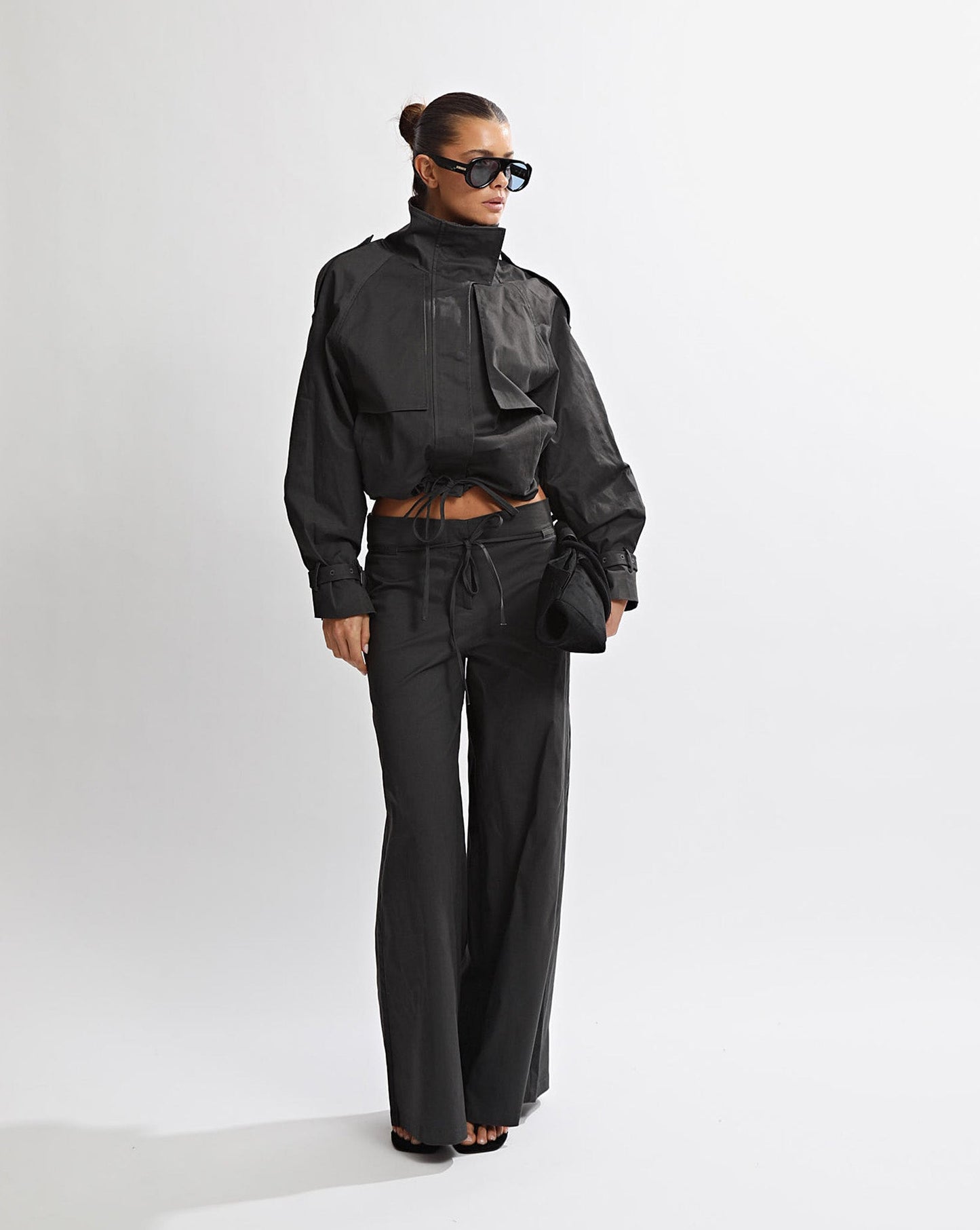 Harper Trousers Steel Cropped