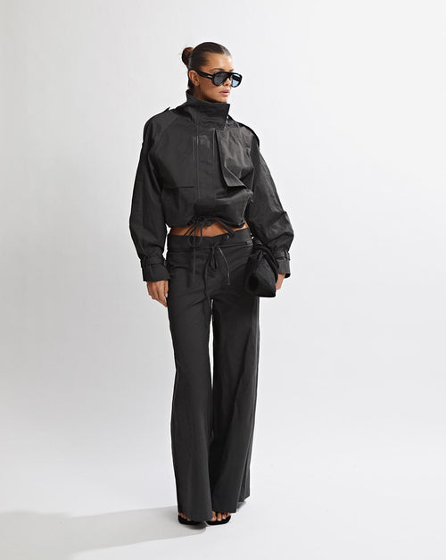 Harper Funnel Neck Jacket Steel