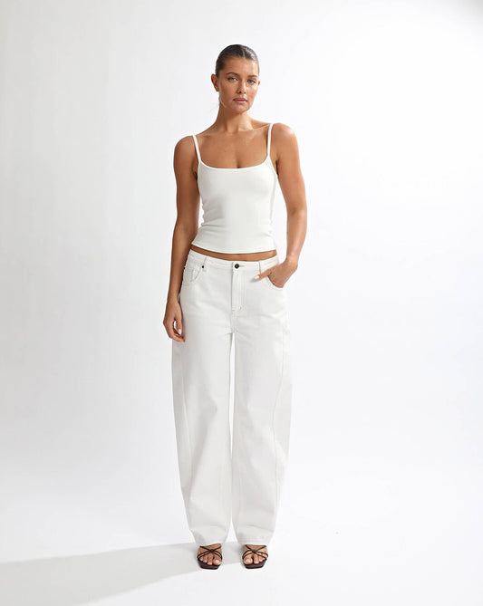 Toby Jeans White Cropped