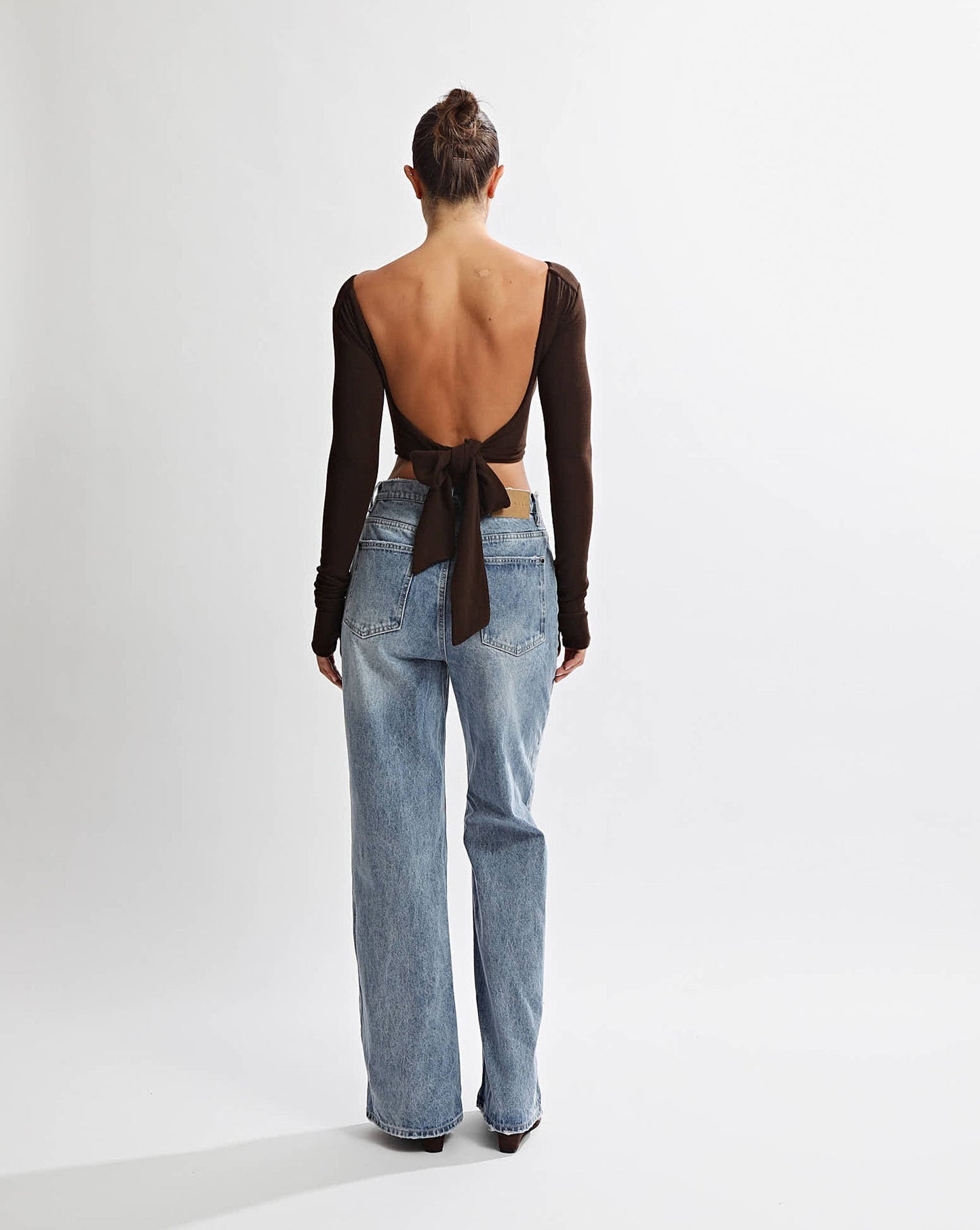 Ezra Long Sleeve Top Brown