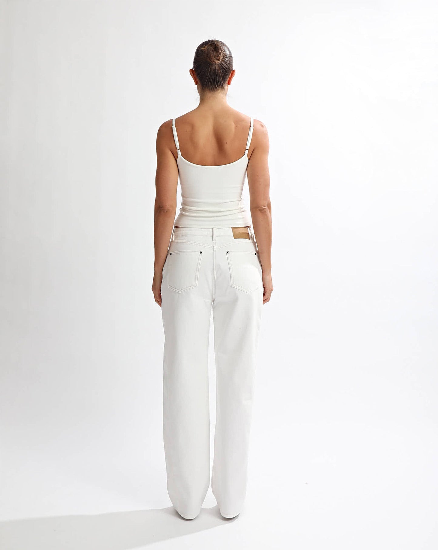 Toby Jeans White Cropped
