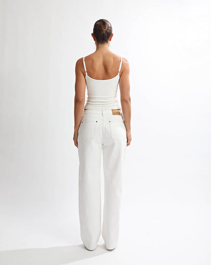 Toby Jeans White Cropped
