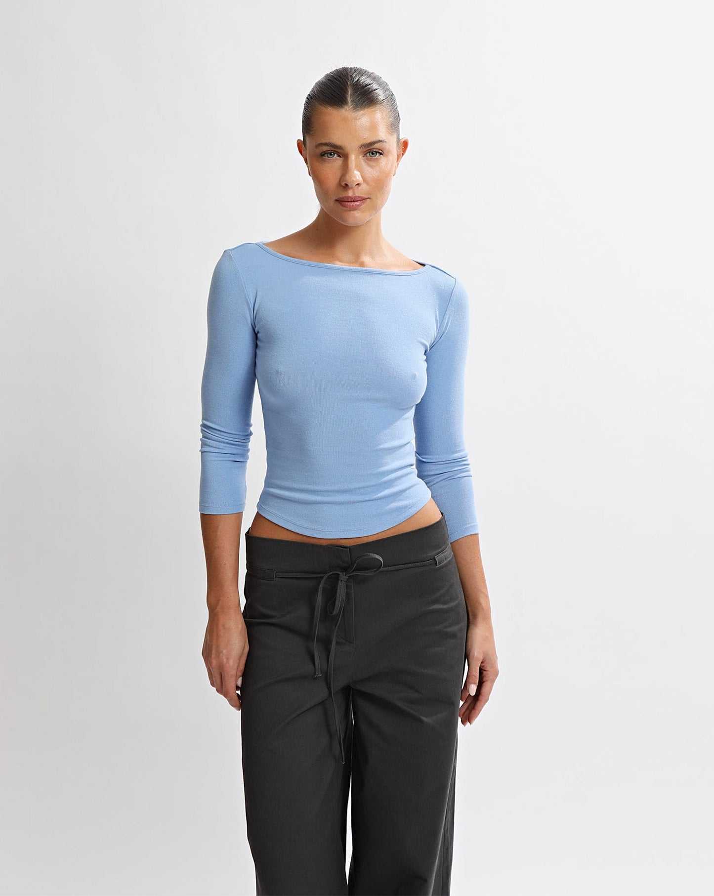 Samantha Quarter Sleeve Top Azzure