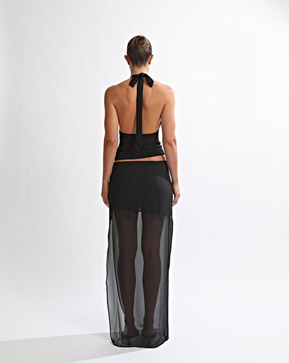 Sage Halter Top Black