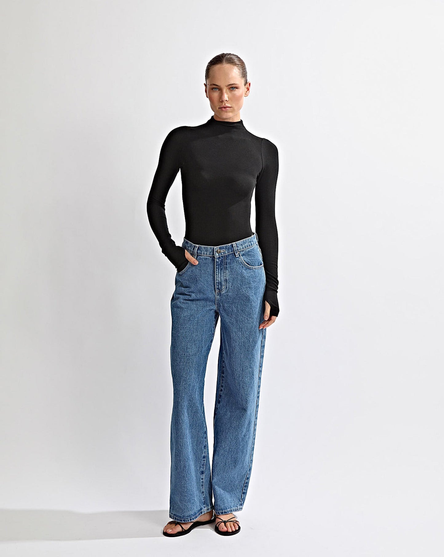 Amelia Long Sleeve Top Black