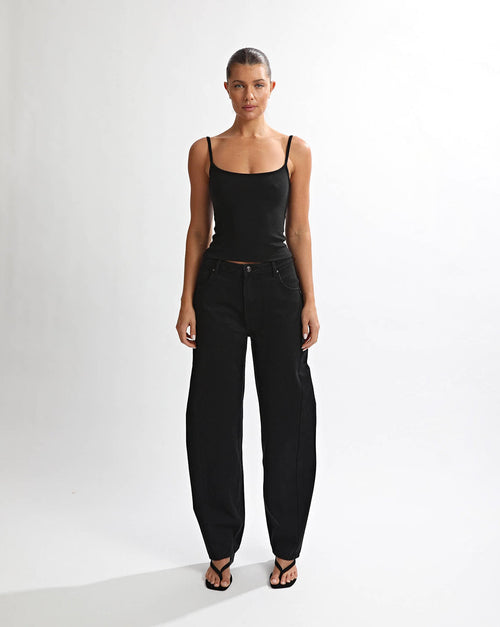Toby Jeans Black Cropped