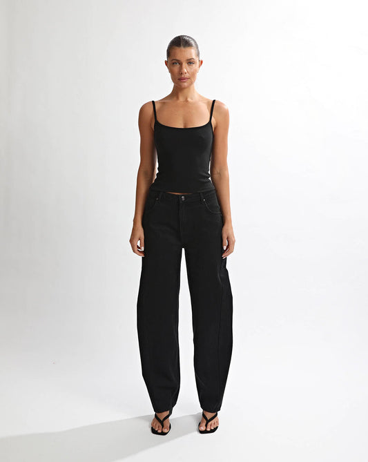 Toby Jeans Black Cropped