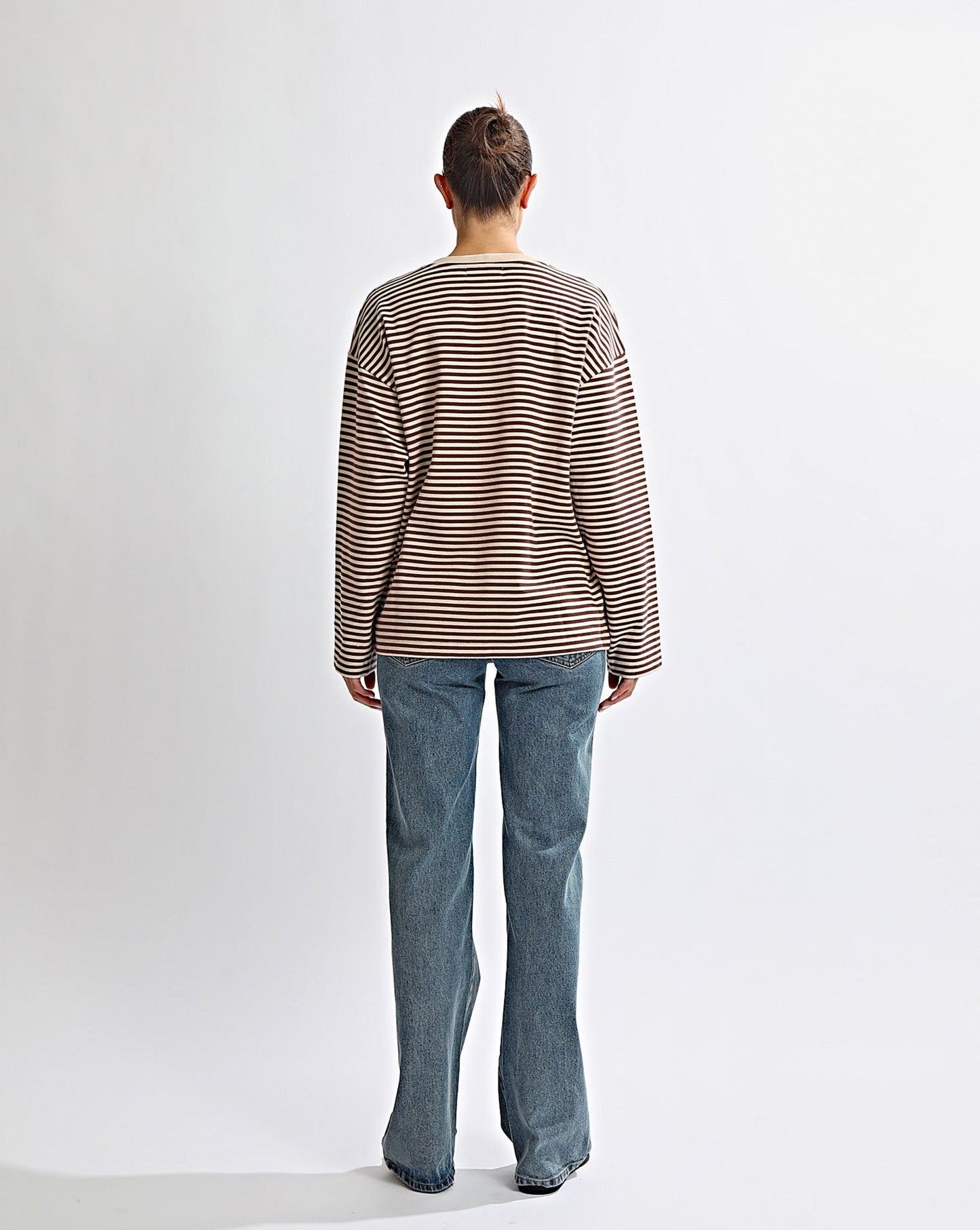 Milan Long Sleeve Top Coffee/Cream