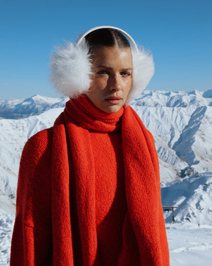 Elliot Knit Scarf Red Marl