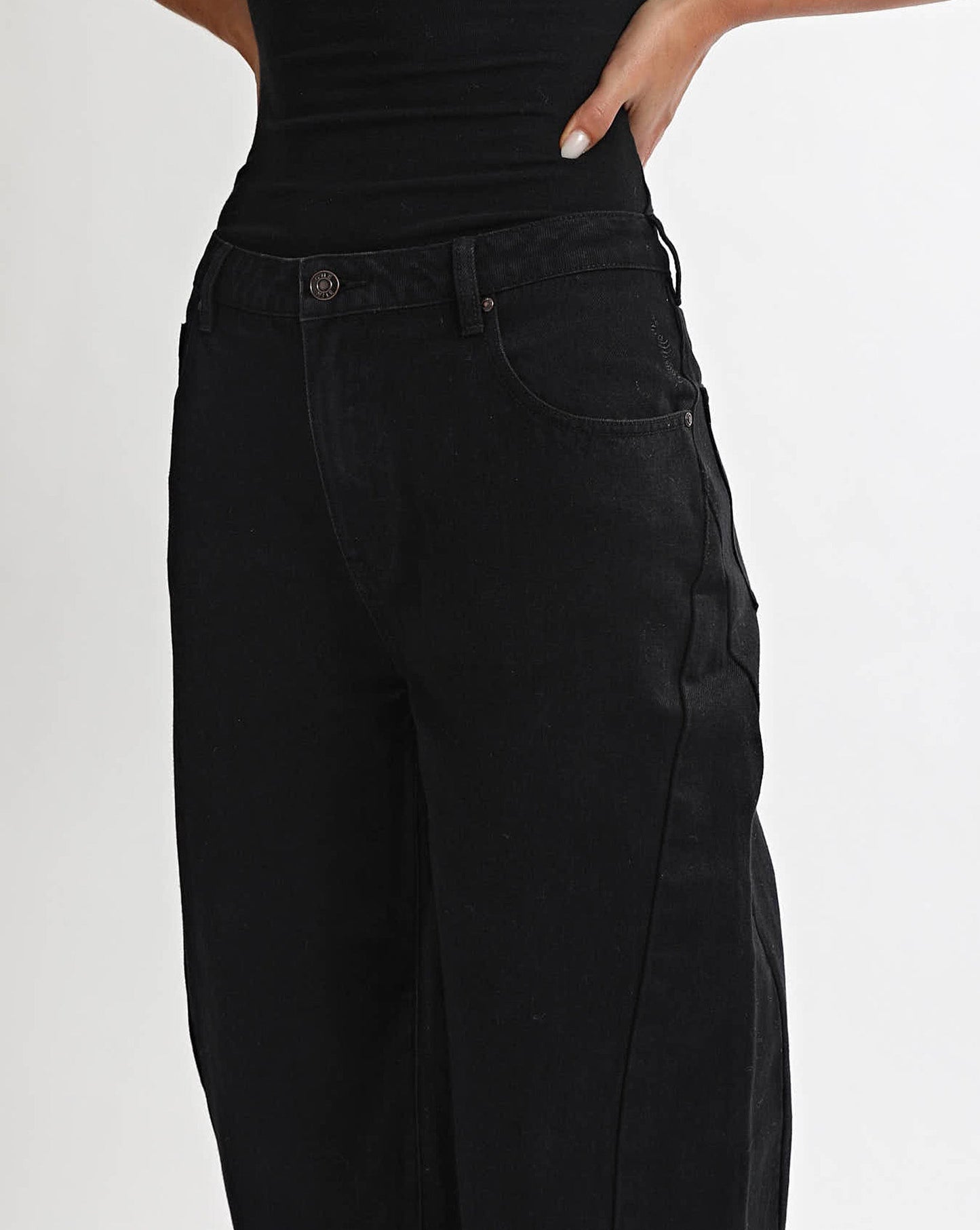 Toby Jeans Black Cropped