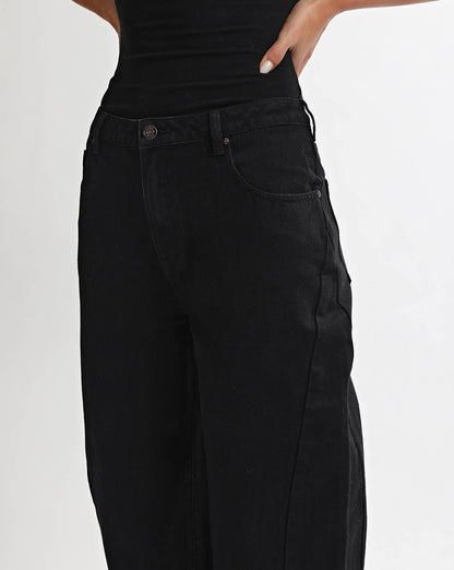 Toby Jeans Black Cropped