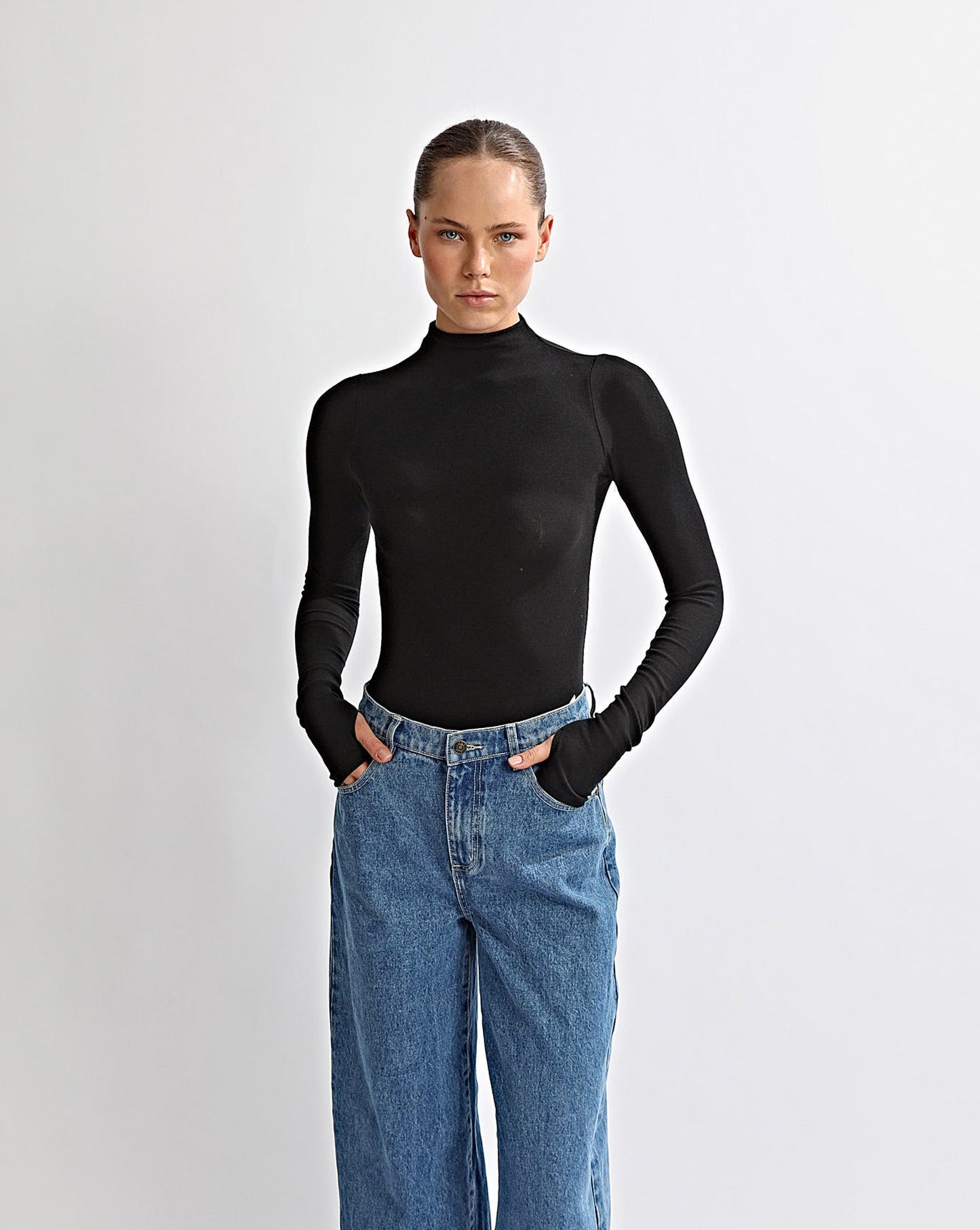 Amelia Long Sleeve Top Black