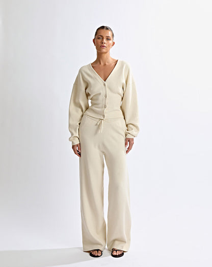 Dion Knit Pants Cream Regular/Tall